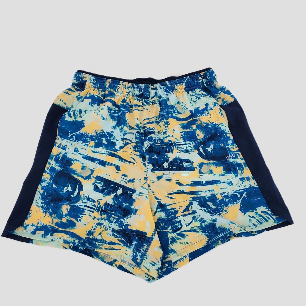 DSG Mens Small 5 Inch Stride Short Athletic Fit‎ Built In Liner Chaos Blue Gleam
